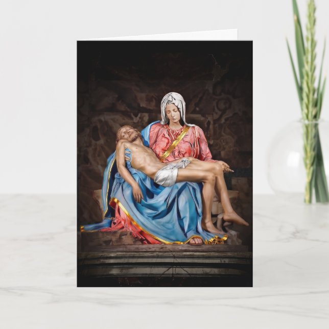 Tarjeta MICHELANGELO PIETA' EL CORDERO DE DIOS xdkbg (Anverso)