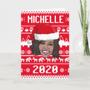 Tarjeta Michelle Obama 2020 Navidad Fea