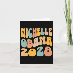 Tarjeta Michelle Obama 2028 Para Presidente Resist Wavy Gr