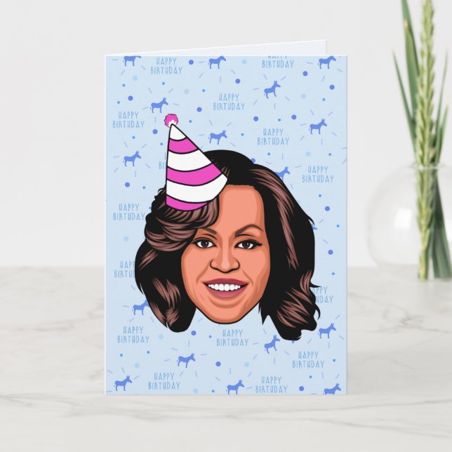 TARJETA MICHELLE OBAMA BIRTHDAY (Anverso)