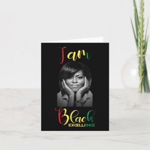 Tarjeta Michelle Obama Excelencia Negra Monto de Historia 