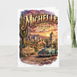Tarjeta Michelle Tucson Arizona Personalizado del Suroeste