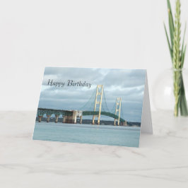 Tarjeta Michigan Mackinac Bridge Photo Birday