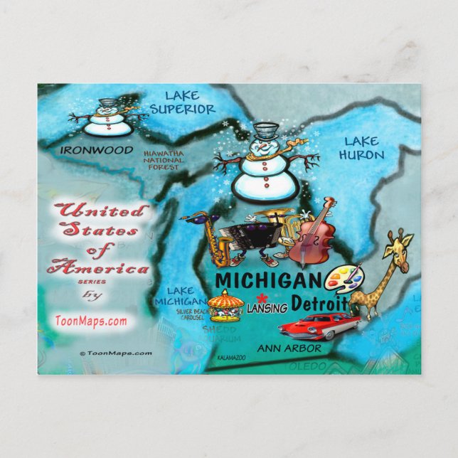 Tarjeta Michigan USA (Anverso)