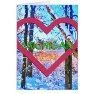 Tarjeta Michigan Winter WoodMarsh