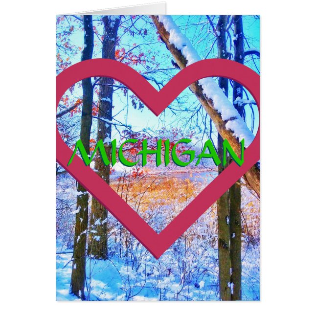 Tarjeta Michigan Winter WoodMarsh (Frente)