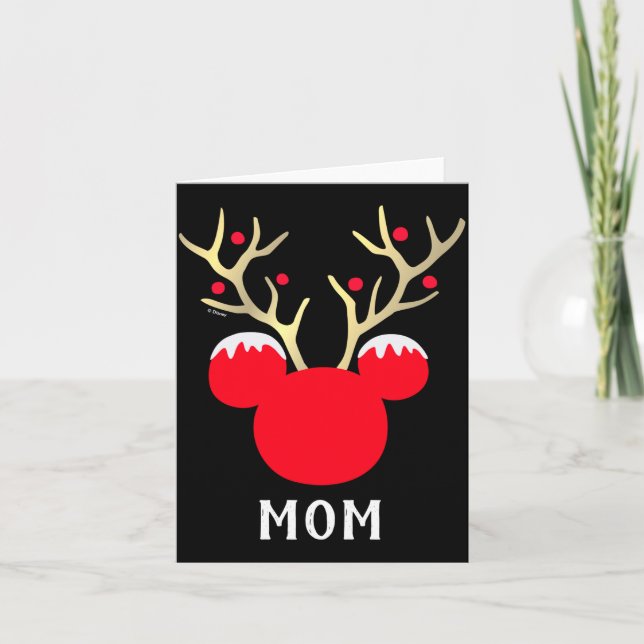 Tarjeta Mickey Family Christmas Mom  (Anverso)