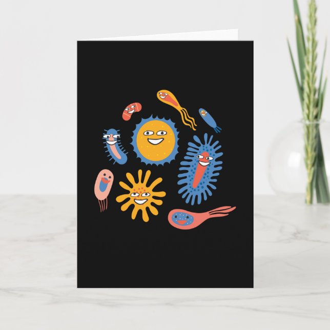 Tarjeta Microbiología bacteriológica divertida Química (Anverso)