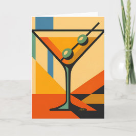 Tarjeta Mid Century Modern Sunrise Bauhaus Martini