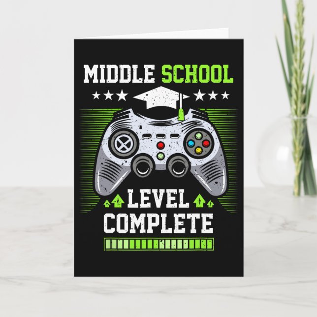Tarjeta Middle School Level Complete Graduation Cl 2025 Ga (Anverso)