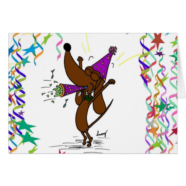 Tarjeta Midge "Have a Doggone Happy Birthday" (Anverso (Horizontal))