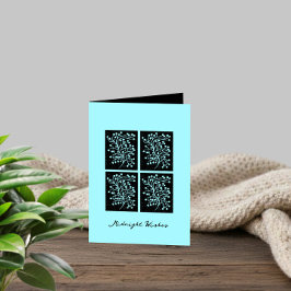 Tarjeta Midnight Garden Line Turquoise Mist