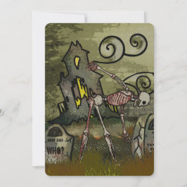 Tarjeta Midnight Graveyard Whimsical HALLOWEEN