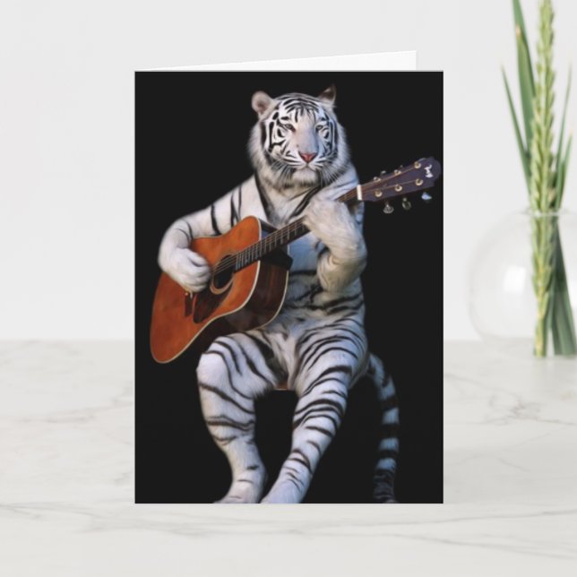 Tarjeta Midnight Tiger Melody – Elegant Card (Anverso)