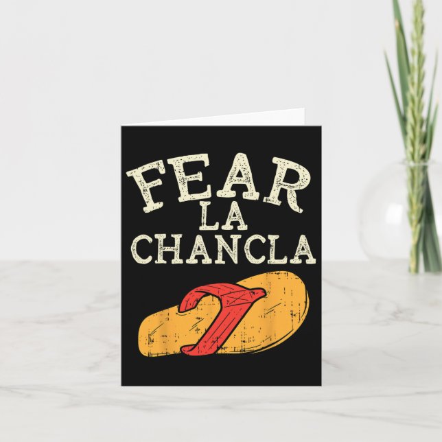 Tarjeta Miedo a la Chancla Funny Cinco De Mayo Mexica (Anverso)