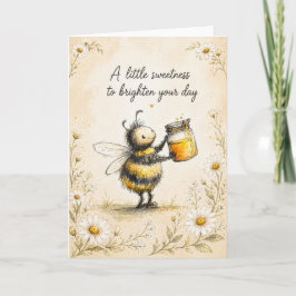 Tarjeta Miel de Abeja Un Poco de Dulzura para Alegrar tu D