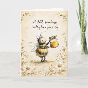 Tarjeta Miel de Abeja Un Poco de Dulzura para Alegrar tu D