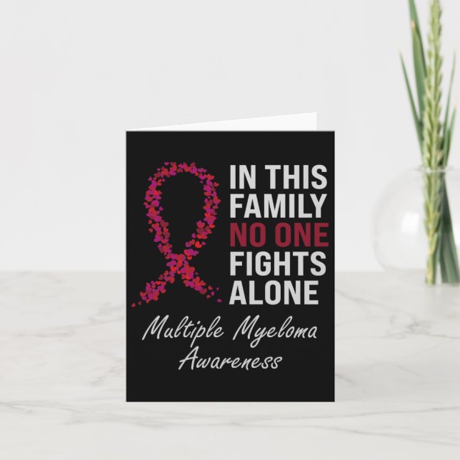 Tarjeta Mieloma múltiple Conciencia Familia de Cinta de Bo (Anverso)