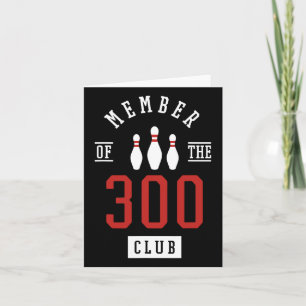 Tarjeta Miembro De Los 300 Clubs Bowling Byll Strike Pins