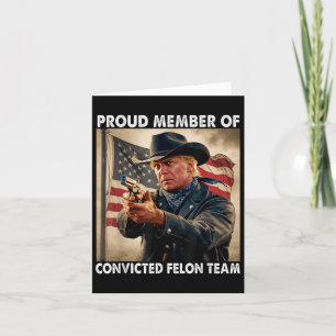Tarjeta Miembro Del Equipo De Felon Condenado Donald Trump