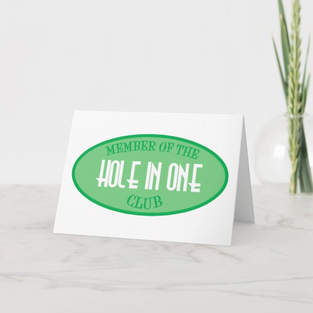Tarjeta Miembro Del Hoyo En Un Club (Anverso)