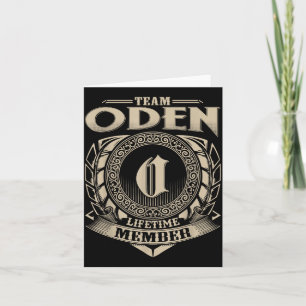 Tarjeta Miembro vitalicio del equipo Oden divertido nombre