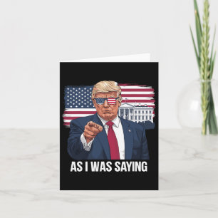 Tarjeta Mientras Decía Trump, Patriótico Estadounidense Po