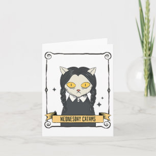 Tarjeta Miércoles gracioso Gato Gato Halloween Gato asusta