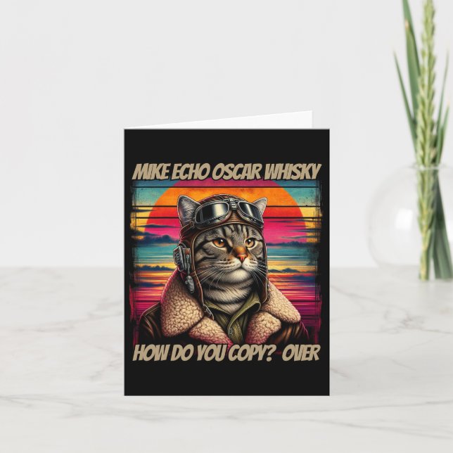 Tarjeta Mike Echo Oscar Whisky M.e.o.w (Anverso)