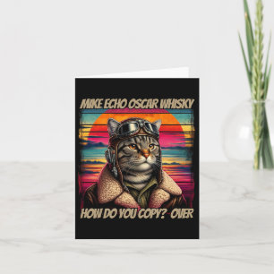Tarjeta Mike Echo Oscar Whisky M.e.o.w