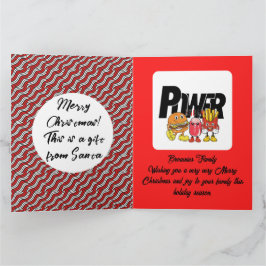 Tarjeta Mikitez redwhite candycane ChristmasPattern