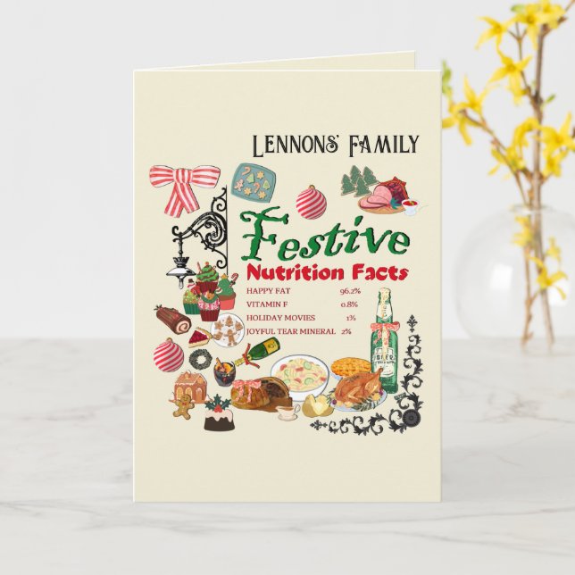 Tarjeta Mikitiez festivechristmas recipe baking holiday (flor amarilla)