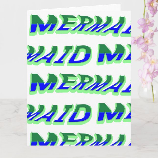 Tarjeta Mikitiez océano mermaid venus azul mar (Orquídea)