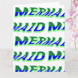 Tarjeta Mikitiez océano mermaid venus azul mar