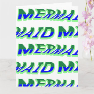 Tarjeta Mikitiez océano mermaid venus azul mar