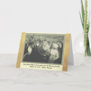 Tarjeta Milagro del St. Jacinta Marto Fátima del Sun