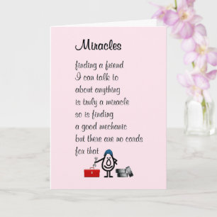 Tarjeta Milagros, un pensamiento gracioso de ti, mi amigo 