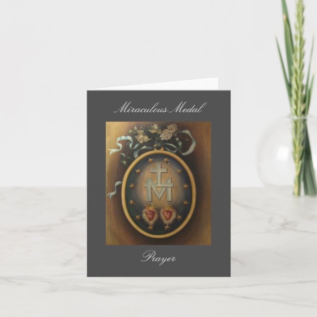 Tarjeta milagrosa de oración de medallas (Anverso)