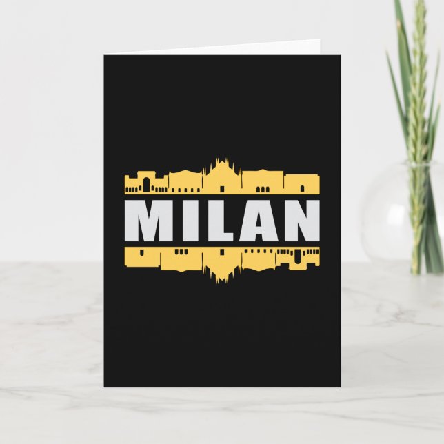 Tarjeta Milán Italia City Skyline Cityscape Gracioso regal (Anverso)