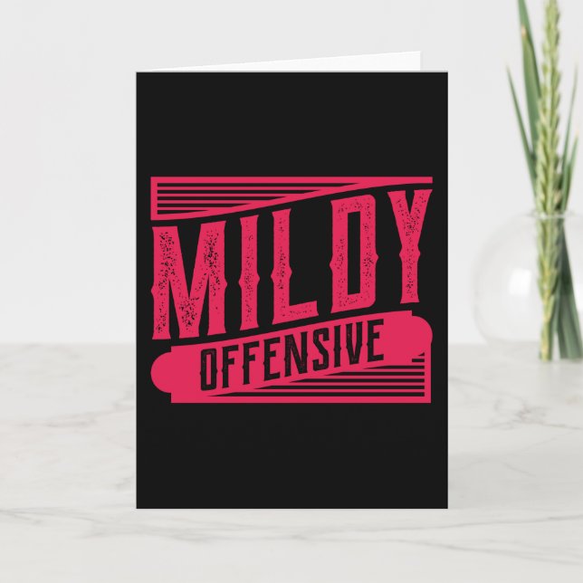 Tarjeta MILDY OFFENSIVE Divertido diciendo la construcción (Anverso)