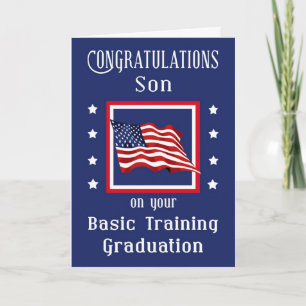 Tarjeta militar de la graduación de la formación