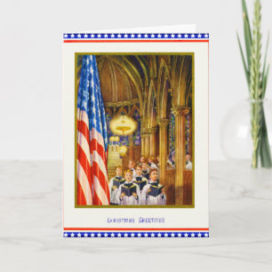 Tarjeta militar de Navidad vintage