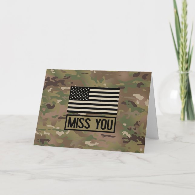 Tarjeta Militar - Te echo de menos (Anverso)