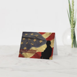 Tarjeta militar vintage del Día del Padre