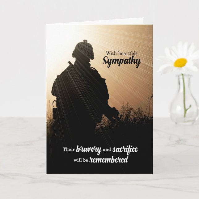 Tarjeta Military Sympathy Sunset Silhouette (Planta pequeña)