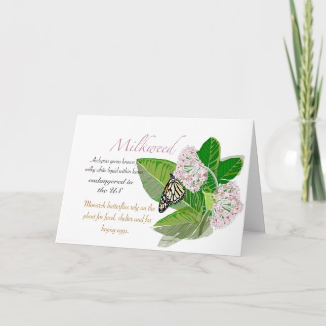 Tarjeta Milkweed Blank (Anverso)