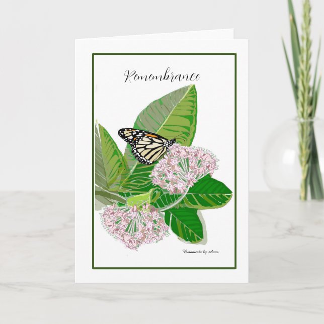 Tarjeta Milkweed & Monarch (Anverso)
