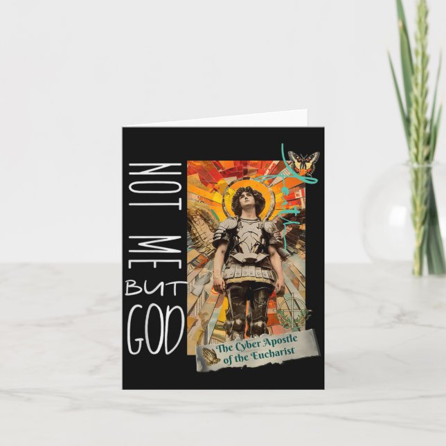 Tarjeta Millennial Saint The Eucharist Not Me God Premium  (Anverso)