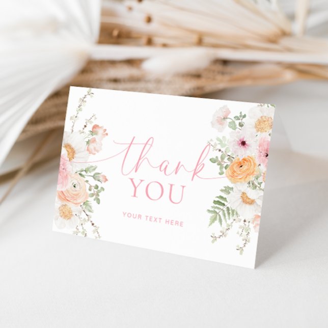 Tarjeta Millie Floral Bridal Shower (Bridal Shower Thank You Card)