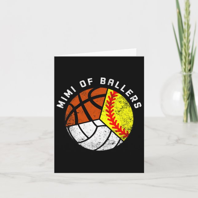 Tarjeta Mimi De Byllers Fun Softbyll Volleybyll Bysketbyll (Anverso)